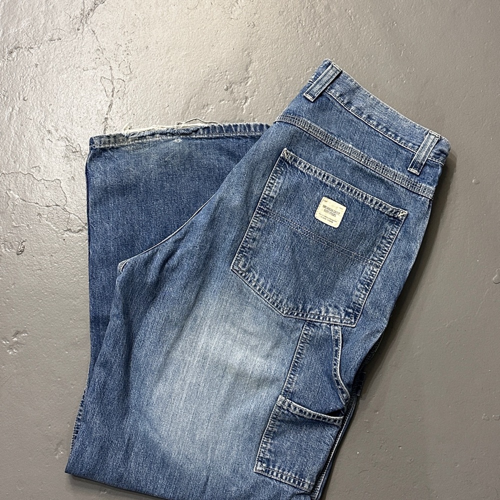 Vintage American Eagle Outfitters Jeans Mens Baggy Denim Carpenter 33x30